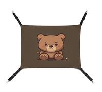 DWTJKMS Hamac de couchage doux réglable pour chats, furets, chiots, lapins, petits animaux (classique) Marron