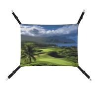 DWTJKMS Hamac de golf tropical pour chat, hamacs de couchage doux réglable pour animaux de compagnie, utilisation en toutes saisons pour chats, furets, chiots, lapins, petits animaux (classique)