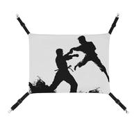 DWTJKMS Hamac de kickboxing pour chat - Hamac de couchage doux réglable pour animaux domestiques - Pour toutes les saisons - Pour chats, furets, chiots, lapins, petits animaux (classique)