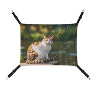 DWTJKMS Hamac de pêche pour chat - Hamac de couchage doux réglable pour animaux domestiques - Utilisation en toutes saisons pour chats, furets, chiots, lapins, petits animaux (classique)