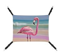 DWTJKMS Hamac de plage pour chat, motif flamant rose sur la plage, hamac réglable pour animaux domestiques, toutes saisons, pour chats, furets, chiots, lapins, petits animaux (classique)