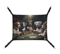 DWTJKMS Hamac de poker pour chiens et chats - Hamac de couchage doux réglable pour animaux domestiques - Utilisation en toutes saisons pour chats, furets, chiots, lapins, petits animaux (classique)