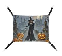 DWTJKMS Hamac de sorcière pour chat, hamac de couchage doux réglable pour animaux domestiques, toutes saisons, utilisation pour chats, furets, chiots, lapins, petits animaux (classique)