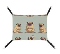 DWTJKMS Hamac de yoga pour chat et carlin, hamac de couchage réglable pour animaux de compagnie, utilisation en toutes saisons pour chats, furets, chiots, lapins, petits animaux (classique)