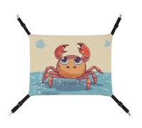 DWTJKMS Hamac d'été en forme de crabe pour chat - Hamac de couchage doux réglable pour animaux domestiques - Utilisation en toutes saisons pour chats, furets, chiots, lapins, petits animaux (classique