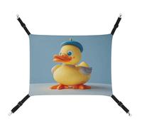 DWTJKMS Hamac Diorama mignon en forme de canard pour chat, hamacs de couchage doux, hamac réglable pour animaux de compagnie, utilisation en toutes saisons pour chats, furets, chiots, lapins, petits