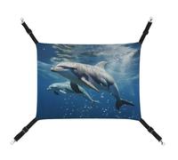 DWTJKMS Hamac doux pour chat et dauphins mignons - Hamac de couchage réglable pour animaux domestiques - Utilisation en toutes saisons pour chats, furets, chiots, lapins, petits animaux (classique)