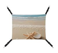 DWTJKMS Hamac en forme d'étoile de mer et de plage pour chat - Hamac de couchage doux réglable pour toutes saisons - Utilisation pour chats, furets, chiots, lapins, petits animaux (classique)