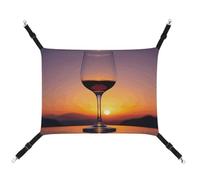 DWTJKMS Hamac en verre à vin pour chat - Hamacs de couchage doux réglable pour animaux domestiques - Utilisation en toutes saisons pour chats, furets, chiots, lapins, petits animaux (classique)
