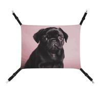 DWTJKMS Hamac mignon noir pour chat et carlin - Hamac de couchage réglable pour animaux domestiques - Pour toutes les saisons - Pour chats, furets, chiots, lapins, petits animaux (classique)