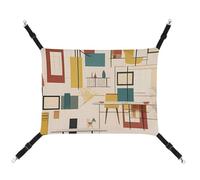 DWTJKMS Hamac moderne du milieu du siècle pour chat, hamacs de couchage doux, hamac réglable pour animaux domestiques, toutes saisons, pour chats, furets, chiots, lapins, petits animaux (classique)