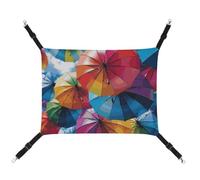 DWTJKMS Hamac parapluie coloré pour chat, hamacs de couchage doux, hamac réglable pour animaux de compagnie, utilisation en toutes saisons pour chats, furets, chiots, lapins, petits animaux (classique