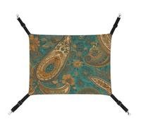 DWTJKMS Hamac pour chat à motif cachemire jaune - Hamac de couchage réglable pour toutes saisons - Utilisation pour chats, furets, chiots, lapins, petits animaux (classique)