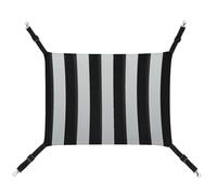 DWTJKMS Hamac pour chat à rayures noires et blanches - Hamac de couchage doux réglable pour animaux domestiques - Utilisation en toutes saisons pour chats, furets, chiots, lapins, petits animaux