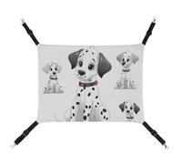 DWTJKMS Hamac pour chat dalmatien mignon, hamac de couchage doux, hamac réglable pour animaux domestiques, toutes saisons, utilisation pour chats, furets, chiots, lapins, petits animaux (classique)