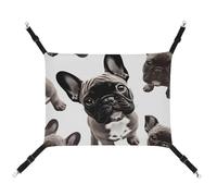 DWTJKMS Hamac pour chat et bouledogue français, hamac de couchage doux réglable pour animaux domestiques, toutes saisons, utilisation pour chats, furets, chiots, lapins, petits animaux (classique)