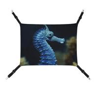 DWTJKMS Hamac pour chat, hippocampe, doux, réglable, convient pour toutes les saisons pour chats, furets, chiots, lapins, petits animaux (classique)