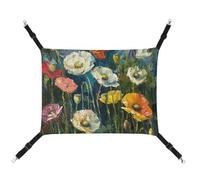 DWTJKMS Hamac vert foncé pour chat, hamac de couchage doux réglable pour animaux de compagnie, utilisation en toutes saisons pour chats, furets, chiots, lapins, petits animaux (classique)