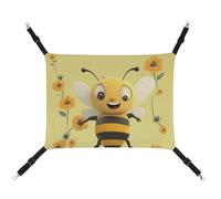 DWTJKMS Happy Bee Hamac pour chat - Hamac de couchage doux réglable pour animaux domestiques - Utilisation en toutes saisons pour chats, furets, chiots, lapins, petits animaux (classique)