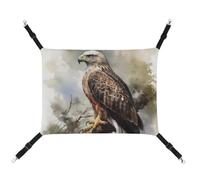 DWTJKMS Hawk Assis dans l'arbre Hamac pour chat - Hamac de couchage doux réglable pour animaux domestiques - Pour toutes les saisons - Pour chats, furets, chiots, lapins, petits animaux (classique)