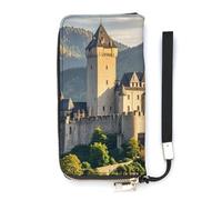 DWTJKMS Hohenschwangau Portefeuille long fin en cuir synthétique pour homme et femme, portefeuille minimaliste avec fentes pour cartes, blanc, 20 x 10,5 cm, blanc, 20x10.5cm