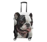 DWTJKMS Housse de bagage Boston Terrier simple et généreuse housse anti-poussière lavable résistante aux rayures pour valise de 48,3 à 81,3 cm, Style :, L, Housse de valise
