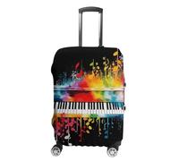 DWTJKMS Housse de bagage colorée pour clavier de piano note de musique, simple et généreuse, housse anti-poussière lavable, résistante aux rayures pour valise de 48,3 à 81,3 cm, Style :, S, Housse de