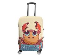 DWTJKMS Housse de bagage d'été en forme de crabe de dessin animé simple et généreuse, housse anti-poussière lavable, résistante aux rayures pour valise de 48,3 à 81,3 cm, Style :, S, Housse de valise