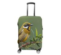 DWTJKMS Housse de bagage d'extérieur vert olive avec oiseaux fleuris, simple et généreuse, housse anti-poussière lavable, résistante aux rayures pour valise de 48,3 à 81,3 cm, Style :, S, Housse de