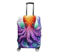 DWTJKMS Housse de bagage en forme de pieuvre colorée simple et généreuse - Housse anti-poussière lavable et résistante aux rayures pour valise de 48 à 81 cm, Style :, M, Housse de valise
