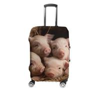DWTJKMS Housse de bagage Four Little Pigs - Simple et généreuse - Housse anti-poussière lavable et résistante aux rayures pour valise de 48 à 81 cm, Style :, S, Housse de valise