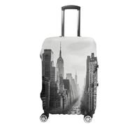 DWTJKMS Housse de bagage noire et blanche New York simple et généreuse housse anti-poussière lavable résistante aux rayures pour valise de 48,3 à 81,3 cm, Style :, XL, Housse de valise