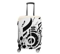 DWTJKMS Housse de bagage note de musique simple et généreuse housse anti-poussière lavable résistante aux rayures pour valise de 48,3 à 81,3 cm, Style :, M, Housse de valise