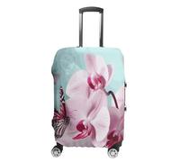 DWTJKMS Housse de bagage simple et généreuse avec fleur d'orchidée et papillon - Housse anti-poussière lavable et résistante aux rayures pour valise de 48 à 81 cm, Style :, S, Housse de valise