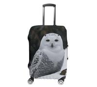 DWTJKMS Housse de bagage simple et généreuse motif hibou des neiges, housse anti-poussière lavable et résistante aux rayures pour valise de 48,3 à 81,3 cm, Style :, M, Housse de valise