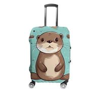 DWTJKMS Housse de bagage simple et généreuse motif loutre de dessin animé, housse anti-poussière lavable, résistante aux rayures pour valise de 48,3 à 81,3 cm, Style :, S, Housse de valise