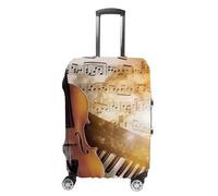 DWTJKMS Housse de bagage simple et généreuse pour piano violon notes de musique housse anti-poussière lavable résistant aux rayures pour valise de 48,3 à 81,3 cm, Style :, M, Housse de valise