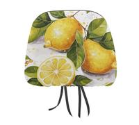 DWTJKMS Housse de protection pour appuie-tête de siège de voiture Fruits Lemon - Réglable et réutilisable - Accessoires d'intérieur de voiture - Jolie housse de protection vintage pour la plupart des
