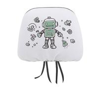 DWTJKMS Housse de protection pour appuie-tête de siège de voiture Line Robot - Réglable et réutilisable - Accessoires d'intérieur de voiture - Style vintage - Pour la plupart des voitures