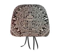 DWTJKMS Housse de protection pour appuie-tête de siège de voiture motif calendrier maya End of the World - 1 pièce réglable et réutilisable - Accessoires d'intérieur de voiture - Jolie housse de