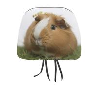 DWTJKMS Housse de protection pour appuie-tête de siège de voiture, motif cochon d'Inde, réglable, réutilisable, accessoire d'intérieur de voiture, mignon et vintage, pour la plupart des voitures