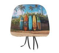 DWTJKMS Housse de protection pour appuie-tête de siège de voiture Surf's Up - 1 pièce réglable et réutilisable - Accessoires d'intérieur de voiture - Jolie housse de protection vintage pour la plupart