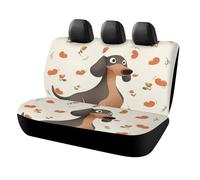 DWTJKMS Housse de siège de voiture « I Love My Dog Teckels » - Antidérapante - Durable - Anti-rayures - Taille universelle - Convient aux voitures, camions et SUV