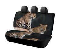 DWTJKMS Housse de siège de voiture motif léopard africain sur rocher, protection antidérapante pour siège arrière, durable, anti-rayures, taille universelle, convient aux voitures, camions et SUV