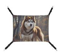 DWTJKMS Husky Hamac pour chien et chat - Hamac de couchage doux réglable pour animaux domestiques - Utilisation en toutes saisons pour chats, furets, chiots, lapins, petits animaux (classique)