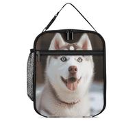 DWTJKMS Husky Piquant Sac à déjeuner isotherme pour homme et femme, avec poignée, réutilisable, pour bureau, travail, pique-nique