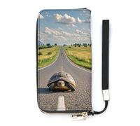 DWTJKMS Inspirational Road Ahead Portefeuille long en cuir PU fin pour hommes femmes portefeuille minimaliste avec fentes pour cartes, blanc, 20 x 10,5 cm, blanc, 20x10.5cm