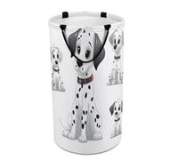 DWTJKMS Joli panier à linge dalmatien, panier à linge sale pliable avec poignées de transport facile, grand panier de rangement pour buanderie, dortoir, famille