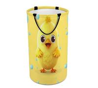 DWTJKMS Joli panier à linge en forme de poulet, panier à linge sale pliable avec poignées de transport facile, grand panier de rangement pour buanderie, dortoir, famille