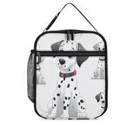 DWTJKMS Joli sac à déjeuner isotherme dalmatien, étanche pour homme et femme, avec poignée, boîte à déjeuner isotherme réutilisable pour bureau, travail, pique-nique